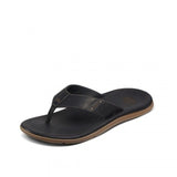 Reef Mens Santa Ana Leather Sandals - Black