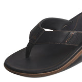 Reef Mens Santa Ana Leather Sandals - Black