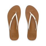 Reef Womens Cushion Slim Sandals - White/Tan
