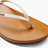 Reef Womens Cushion Slim Sandals - White/Tan
