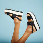 Reef Womens Water Vista Higher Sandals- Vintage Black