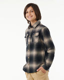 Rip Curl Big Boys Count Flannel- Taupe