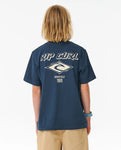 Rip Curl Big Boys Fade Out Icon Tee- Dark Navy