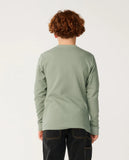 Rip Curl Big Boys Premium Surf Waffle L/S Tee- Sage