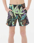 Rip Curl Big Boys Rio Volley Boardshorts- Washed Black