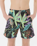 Rip Curl Big Boys Rio Volley Boardshorts- Washed Black