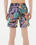 Rip Curl Big Boys Rio Volley Boardshorts- Washed Black
