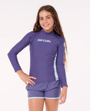 Rip Curl Big Girls Classic Surf L/S Rashguard- Washed Navy