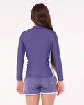 Rip Curl Big Girls Classic Surf L/S Rashguard- Washed Navy