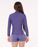Rip Curl Big Girls Classic Surf L/S Rashguard- Washed Navy