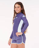 Rip Curl Big Girls Classic Surf L/S Rashguard- Washed Navy