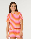 Rip Curl Big Girls Tropical Dawn Bobbi Knit Tee - Tangerine