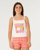 Rip Curl Big Girls Tropical Dawn Tank Top - Bone
