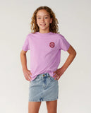 Rip Curl Big Girls Surf Puff Relaxed Tee - Bright Lilac