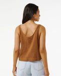 Rip Curl Womens Classic Surf Tank Top- Brown