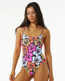 Rip Curl Hibiscus Heat Cheeky One-Piece Swimsuit