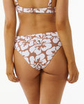 Rip Curl Hibiscus Heat Good Pant Full Coverage Bikini Bottom- Brown