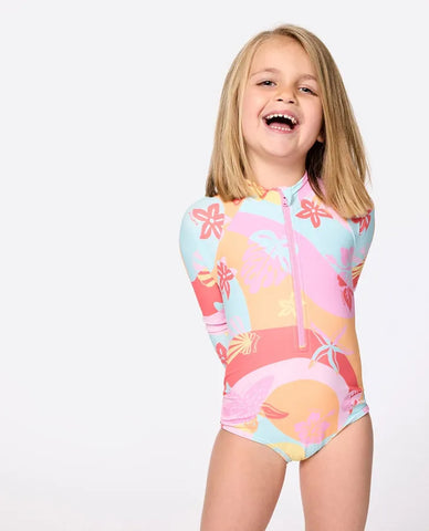 Rip Curl Little Girls Island Days L/S Surf Suit