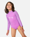 Rip Curl Little Girls Magic Coast L/S Surfsuit - Purple