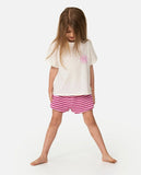 Rip Curl Little Girls Surf Puff Standard S/S Tee - Bone/Pink