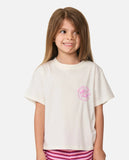 Rip Curl Little Girls Surf Puff Standard S/S Tee - Bone/Pink