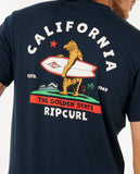 Rip Curl Mens Desti Animals S/S Tee - Dark Navy Cali