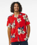 Rip Curl Mens Aloha Hotel S/S Button Up Shirt- Hibiscus Red