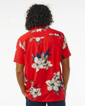 Rip Curl Mens Aloha Hotel S/S Button Up Shirt- Hibiscus Red