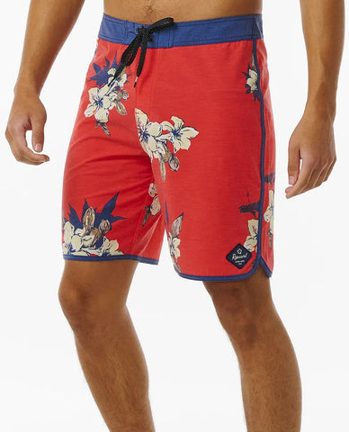 Rip Curl Mens Mirage Aloha Hotel Boardshorts Hibiscus Red Balboa Surf and Style