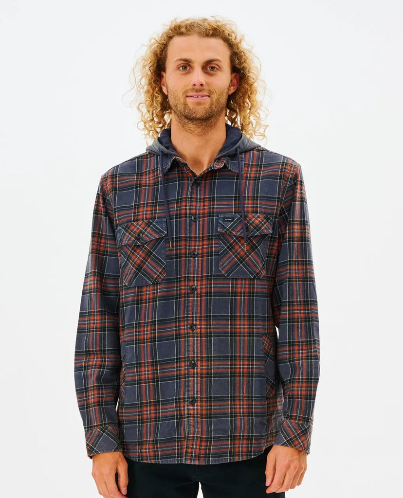 Rip Curl Mens Ranchero Hooded Flannel Shirt Balboa Surf and Style