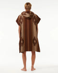 Rip Curl Mens Searches Hooded Changing Towel- Dusted Chocolate