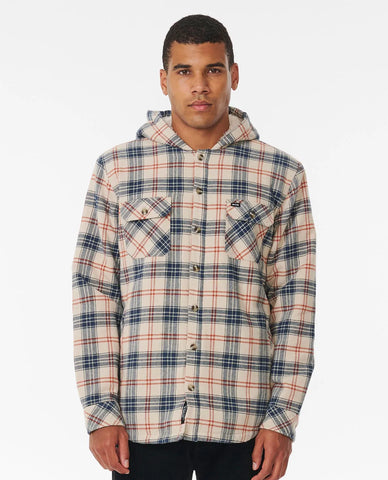 Rip Curl Mens Shores Sherpa Lined Flannel Jacket