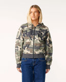 Rip Curl Womens Camo Drop Shoulder Zip Hoodie