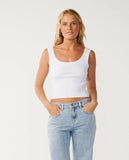 Rip Curl Womens Classic Ribbed Tank Top - White