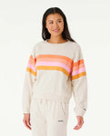 Rip Curl Womens Day Break Crewneck Sweatshirt- Oatmeal Marle