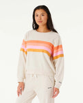 Rip Curl Womens Day Break Crewneck Sweatshirt- Oatmeal Marle