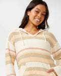 Rip Curl Womens Desert Dreams Striped Poncho Pullover Hoodie