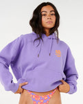 Rip Curl Womens Hibiscus Heritage Hoodie- Purple