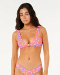 Rip Curl Womens Neon Isles Bralette Bikini Top- Purple