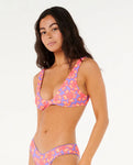 Rip Curl Womens Neon Isles Bralette Bikini Top- Purple