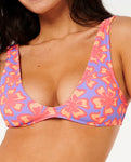 Rip Curl Womens Neon Isles Bralette Bikini Top- Purple
