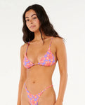 Rip Curl Womens Neon Isles Sliding Tri Bikini Top- Purple