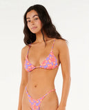 Rip Curl Womens Neon Isles Sliding Tri Bikini Top- Purple