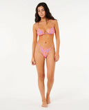 Rip Curl Womens Neon Isles Sliding Tri Bikini Top- Purple