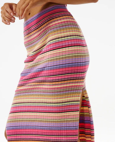 Rip Curl Womens Palapa Striped Knit Midi Skirt