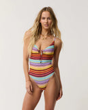 Rip Curl Womens Retro Stripe Full One-Piece Swimsuit