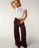 Rip Curl Womens Since 1969 Wide Leg Trackpant Sweatpants - Fudge