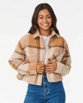 Rip Curl Womens Tropics Check Cropped Flannel Jacket