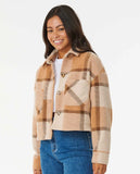 Rip Curl Womens Tropics Check Cropped Flannel Jacket