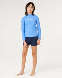 Rip Curl Big Girls Classic Surf L/S Rashguard - Cornflower Blue